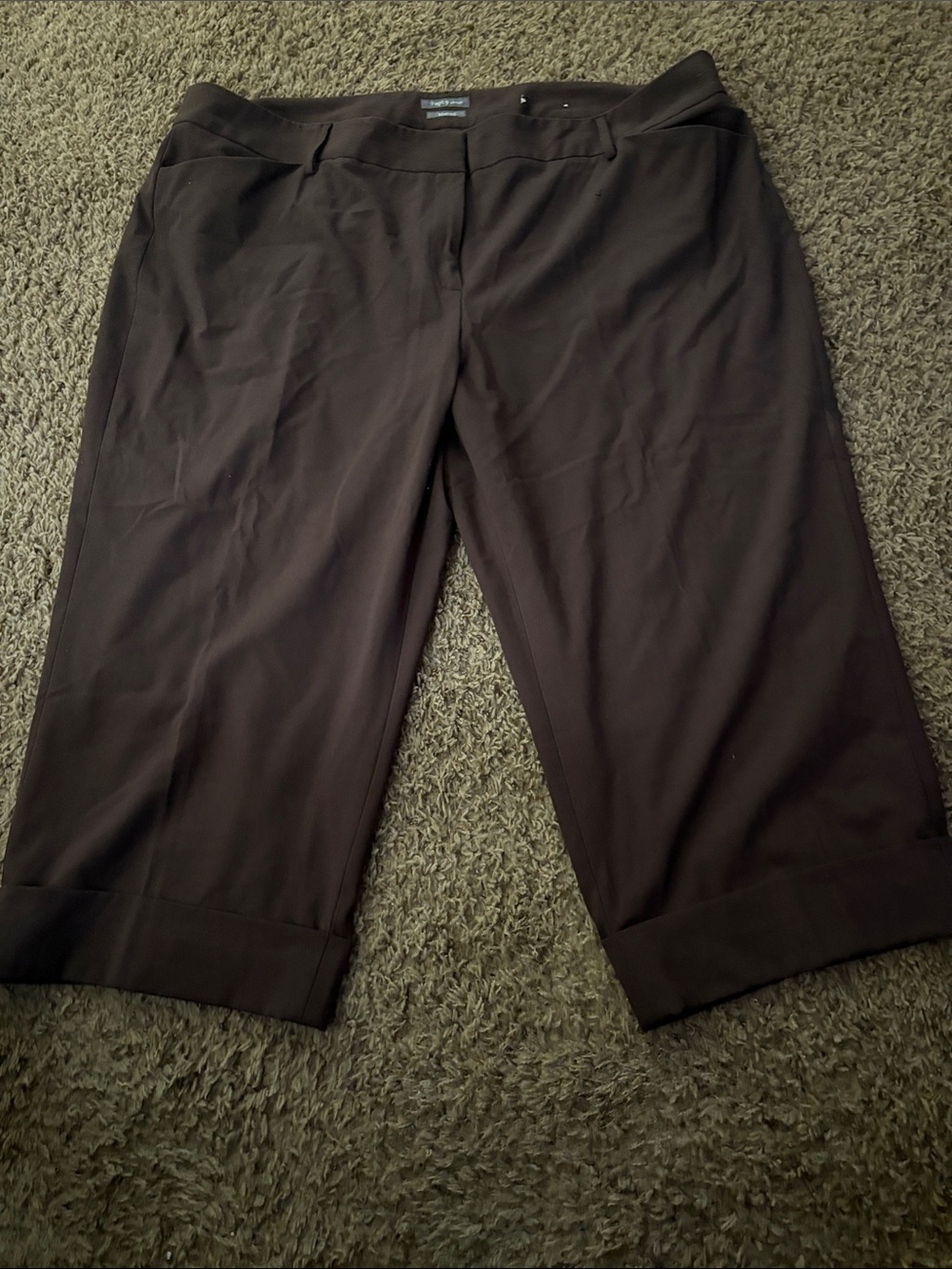 Apt 9 women’s Brown Stretch Capri Pants